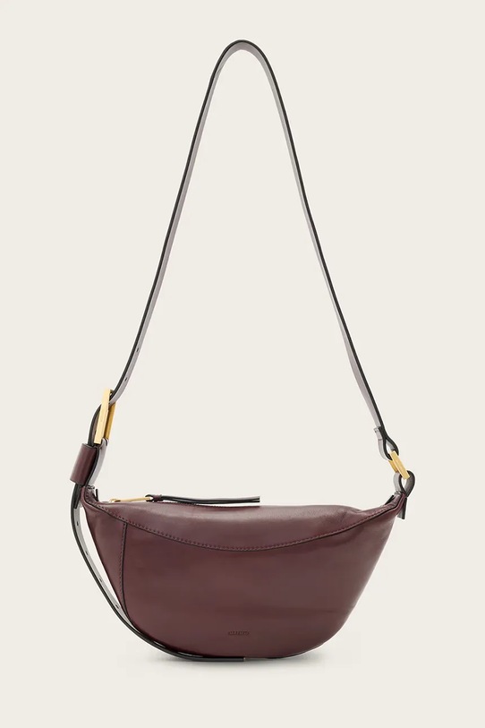 AllSaints torebka skórzana LUNA skóra licowa czerwony W192XD