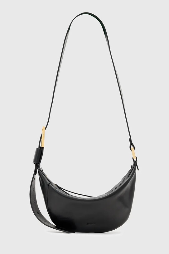 AllSaints torebka skórzana LUNA skóra licowa czarny W192XD