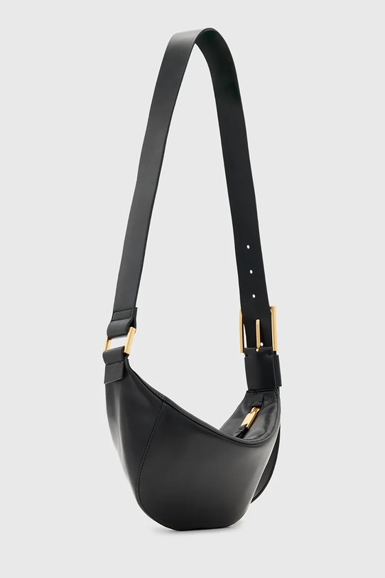 Akcesoria AllSaints torebka skórzana LUNA W192XD czarny