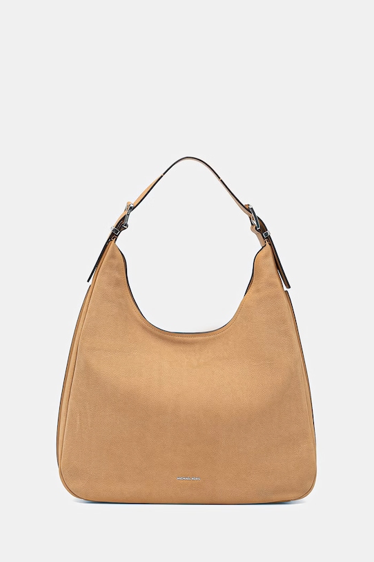 Nubuková taška MICHAEL Michael Kors semišová koža hnedá 30F4SY5H3T