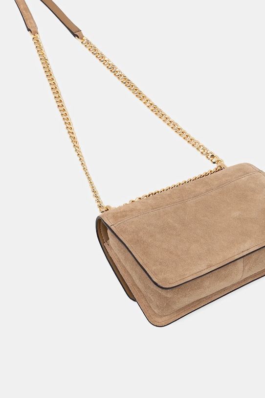 Accesorii MICHAEL Michael Kors geantă de mână din piele întoarsă 30F5GC7L3S bej