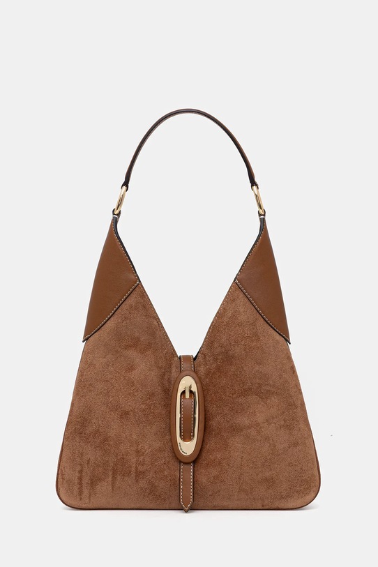 MICHAEL Michael Kors torebka zamszowa skóra licowa brązowy 30F5GQ8L6S