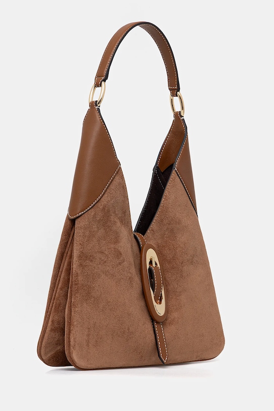 Semišová kabelka MICHAEL Michael Kors 30F5GQ8L6S hnedá AW25