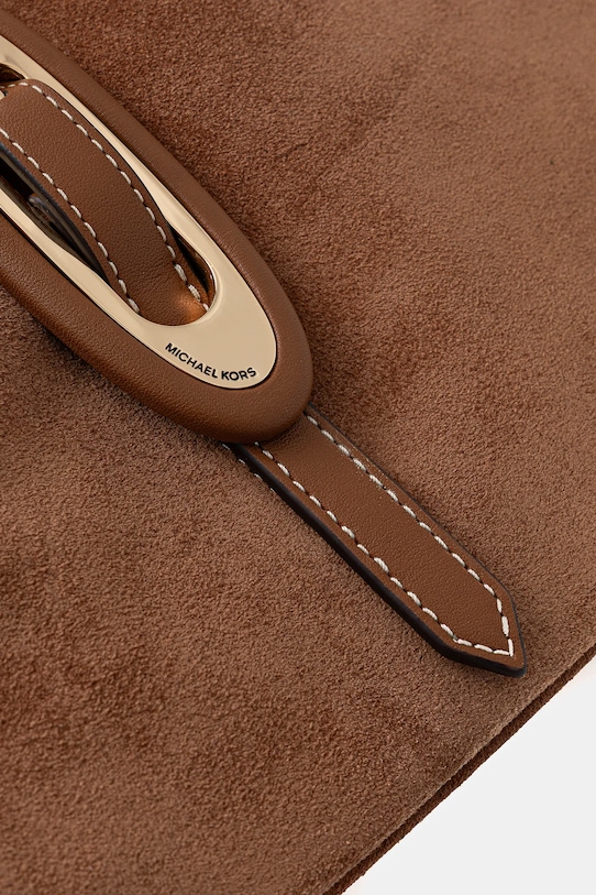 Semišová kabelka MICHAEL Michael Kors hnedá 30F5GQ8L6S