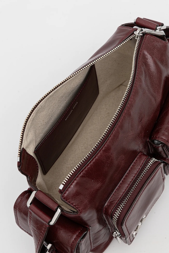 MICHAEL Michael Kors torebka skórzana 30S5SM3L8Y bordowy