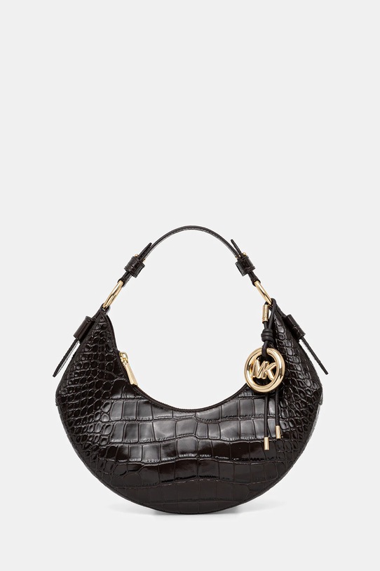 MICHAEL Michael Kors poșetă de piele nu incape in A4 maro 30F5GQ4L6E