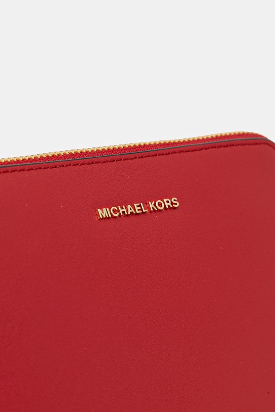 Kožená kozmetická taška MICHAEL Michael Kors červená 32F5GJ6T2T