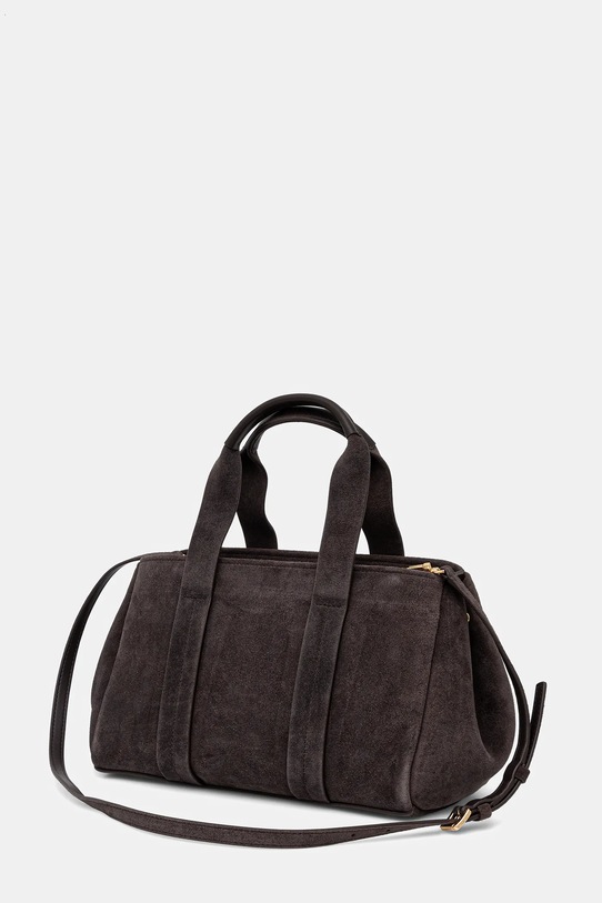 Accesorii MICHAEL Michael Kors geantă de mână din piele întoarsă 30F5G1ZS1S maro