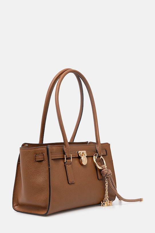 Kožená kabelka MICHAEL Michael Kors 30F5GNXT0L hnedá AA00