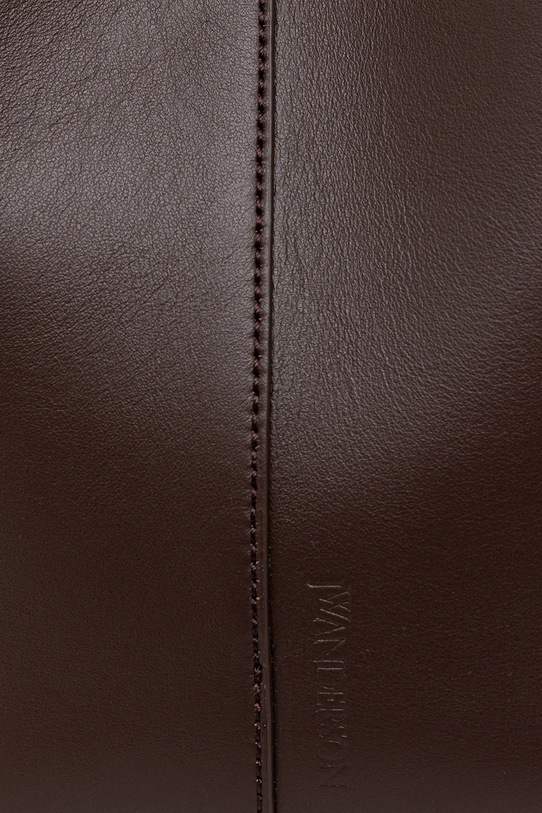 Кожена чанта JW Anderson The Jwa Corner Small Bucket кафяв HB0740.LA0232