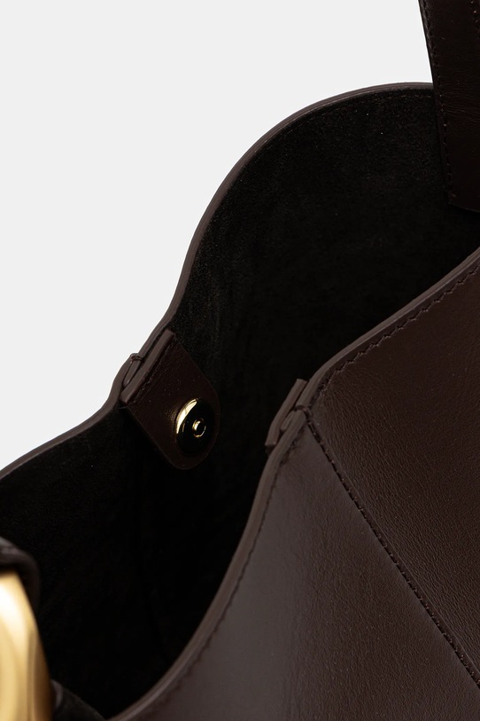 Кожена чанта JW Anderson The Jwa Corner Small Bucket HB0740.LA0232 кафяв