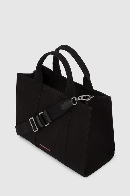 Karl Lagerfeld torebka bawełniana Karl Lagerfeld x Paris Hilton A4W50075 czarny AW25