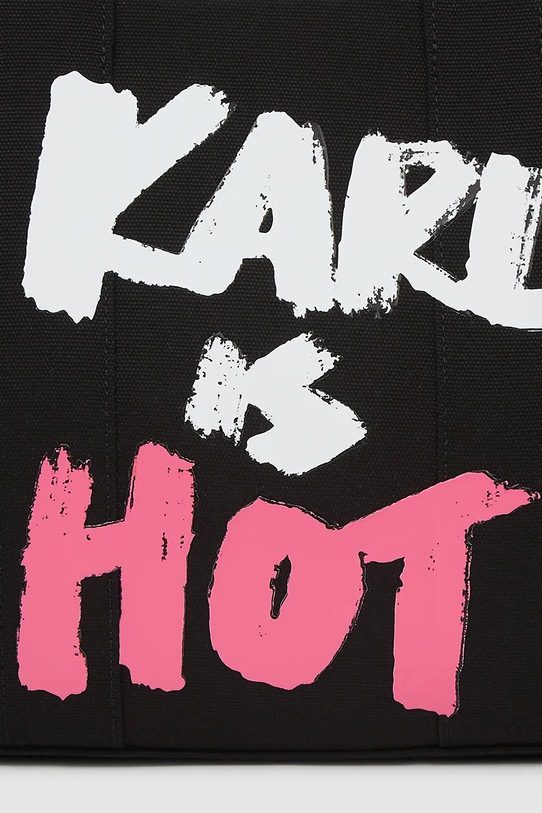 Karl Lagerfeld torebka bawełniana Karl Lagerfeld x Paris Hilton czarny A4W50075