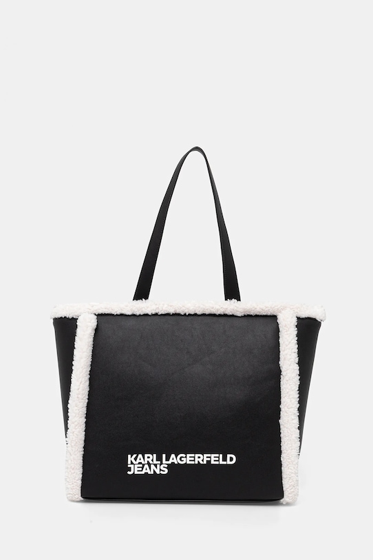 Karl Lagerfeld Jeans torebka mieści A4 czarny A4W30232