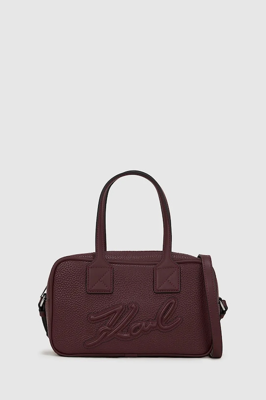 Karl Lagerfeld torebka K/SKUARE nie mieści A4 bordowy A4W30047