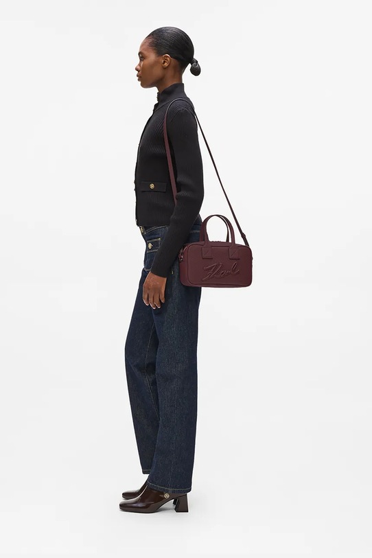 Karl Lagerfeld poșetă A4W30047 burgundia