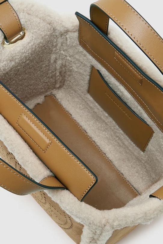 Karl Lagerfeld torebka zamszowa K/CIRCLE brązowy A4W30087