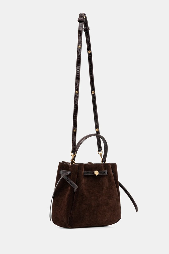 Tory Burch torebka Romy Suede Bucket 169275.200 brązowy AW25
