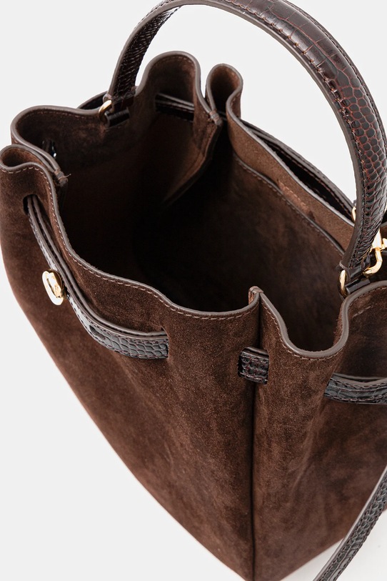 Tory Burch torebka Romy Suede Bucket 169275.200 brązowy