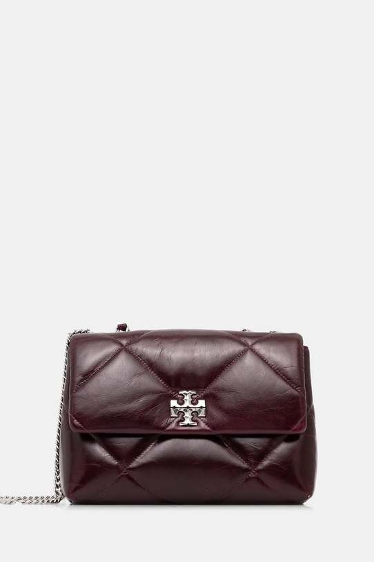 Tory Burch torebka skórzana Kira Diamond skóra licowa czerwony 169325.500