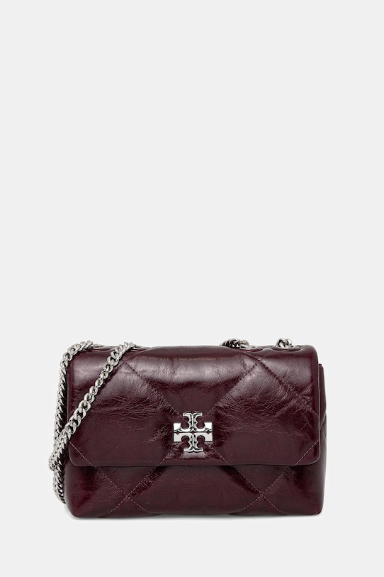 Kožená kabelka Tory Burch Kira Diamond přírodní kůže fialová 169326.500