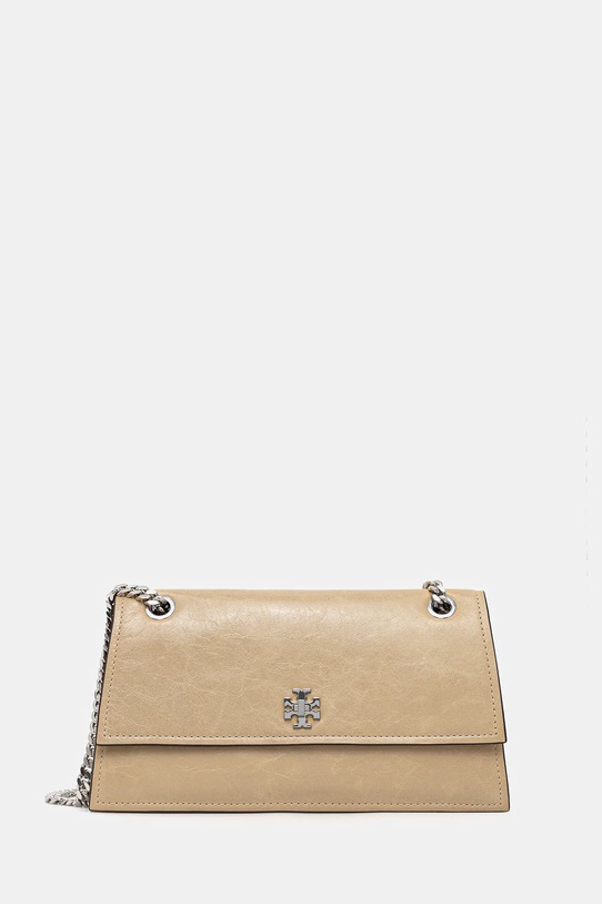 Tory Burch torebka skórzana Kira Turnlock skóra licowa beżowy 169450.200