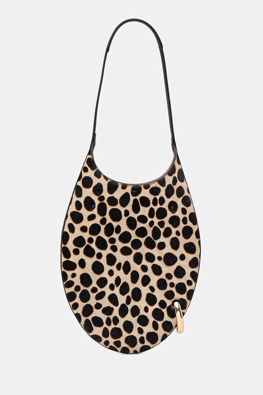 Akcesoria Tory Burch torebka skórzana Pierced Haircalf 171730.960 beżowy