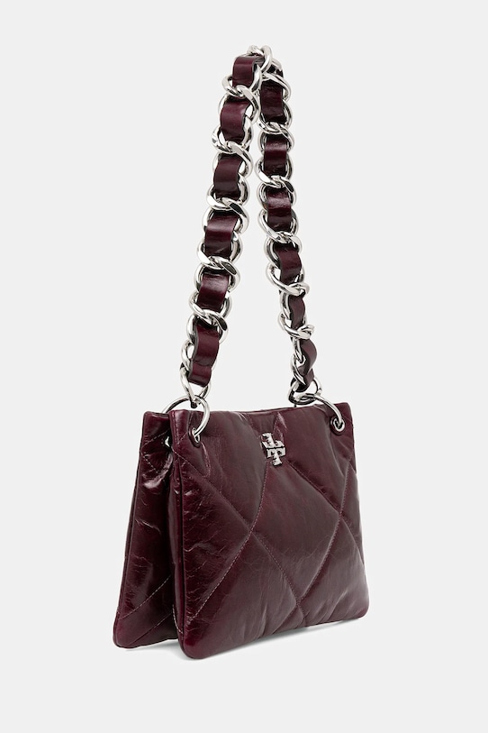 Kožená kabelka Tory Burch Kira Diamond Quilt 174842.500 fialová AW25