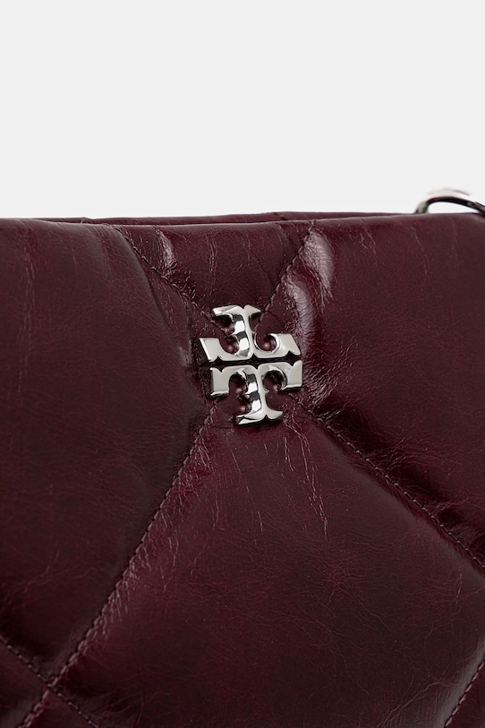 Kožená kabelka Tory Burch Kira Diamond Quilt fialová 174842.500