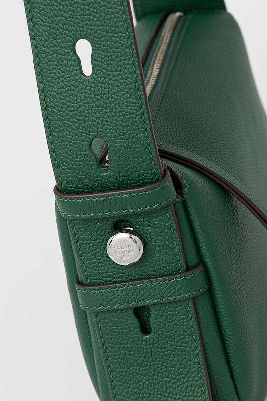 Kožená kabelka Tory Burch Romy Small Shoulder zelená 176674.302