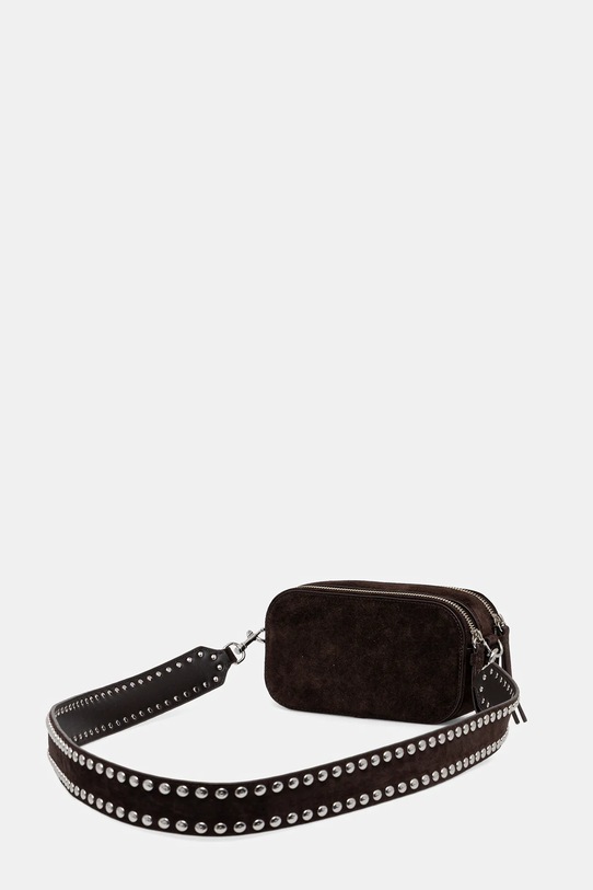 Doplňky Kožená kabelka Tory Burch Miller Suede Mini 174301.201 hnědá