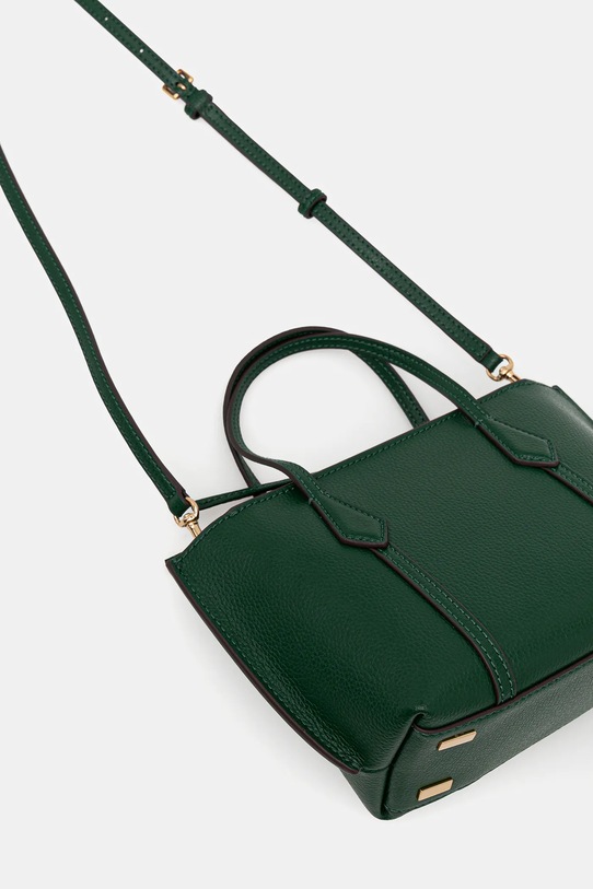 Usnjena torbica Tory Burch Perry Mini Tote zelena 177399.300