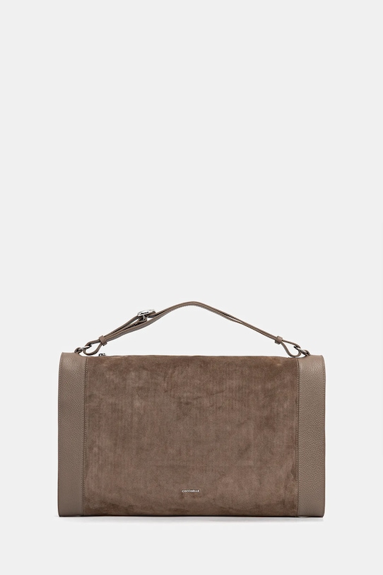 Coccinelle borsa a mano in pelle ELINOR pelle scamosciata beige E1.TL6.12.01.01