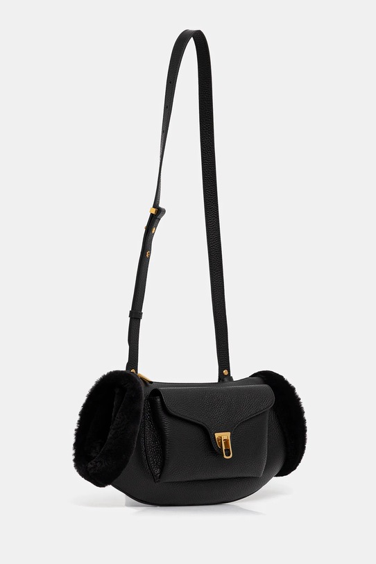 Δερμάτινη τσάντα Coccinelle BEAT E1.TDK.15.01.01 μαύρο AW25