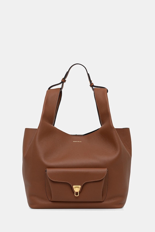 Coccinelle torebka skórzana BEAT skóra licowa brązowy E1.TDP.11.01.01