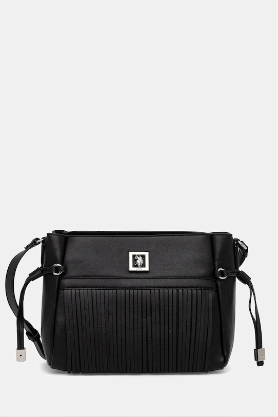 Τσάντα U.S. Polo Assn. Alba απομίμηση λείου δέρματος μαύρο BIU0B8867WWI