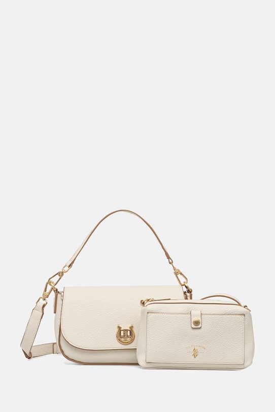 U.S. Polo Assn. torebka crossbody damska z imitacji skóry Middleton beżowy BIU0M8871WVP