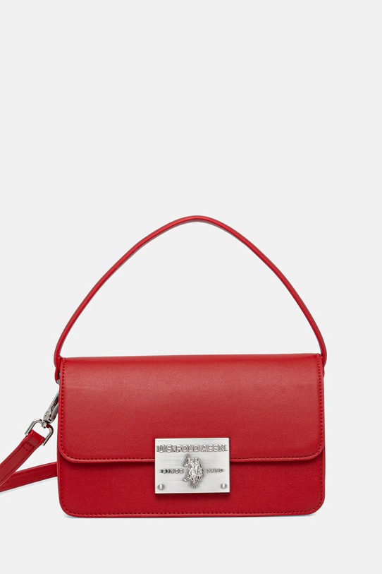 Τσάντα U.S. Polo Assn. Winton απομίμηση λείου δέρματος κόκκινο BIU0W8879WVP