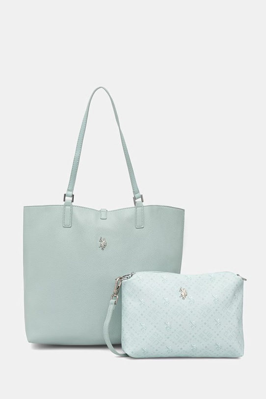 U.S. Polo Assn. poșetă cu două fețe Malibu incape in A4 verde BEUM08706WVP