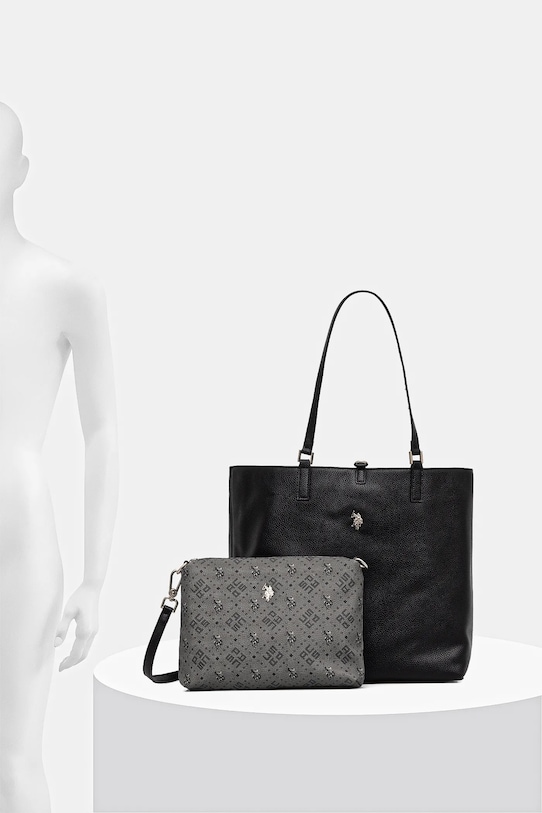 U.S. Polo Assn. poșetă cu două fețe Malibu BEUM08706WVP negru