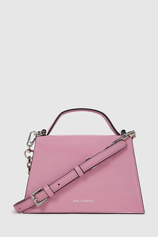 Δερμάτινη τσάντα Karl Lagerfeld A4W30033 ροζ AW25
