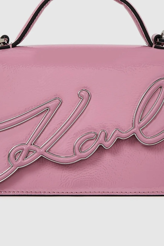 Αξεσουάρ Δερμάτινη τσάντα Karl Lagerfeld A4W30033 ροζ
