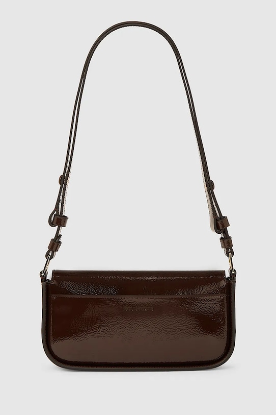 Karl Lagerfeld poșetă de piele A4W30041 burgundia AW25