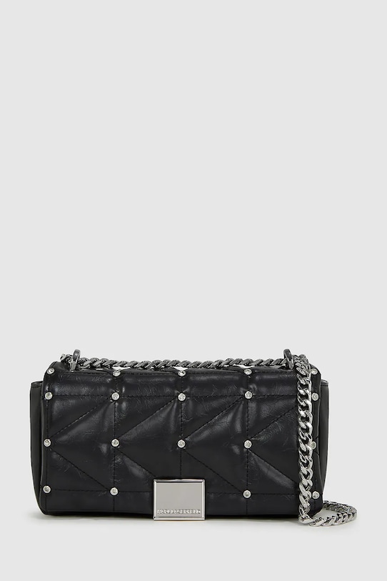 Kožená kabelka Karl Lagerfeld K/KUILT usňová koža čierna A4W30051