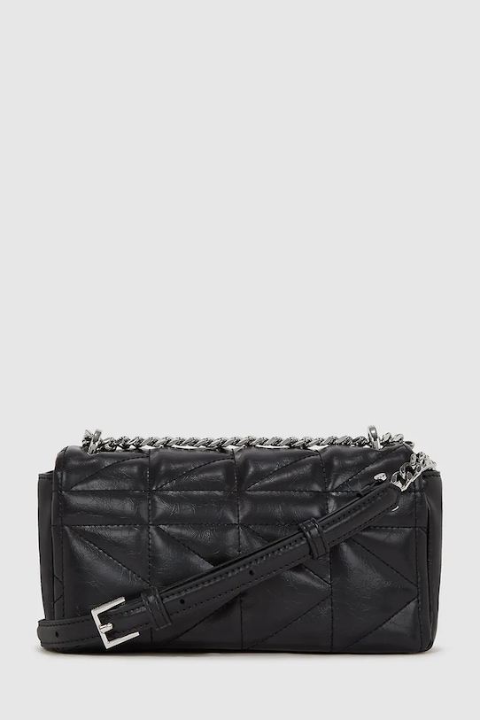 Kožená kabelka Karl Lagerfeld K/KUILT A4W30051 čierna AW25