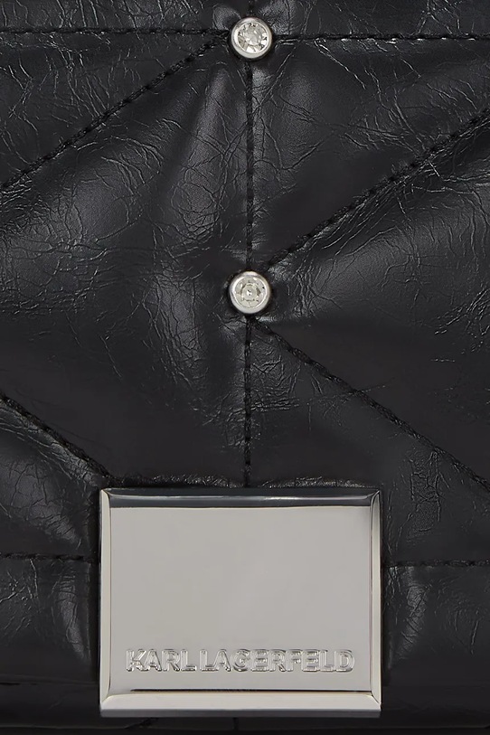 Doplnky Kožená kabelka Karl Lagerfeld K/KUILT A4W30051 čierna