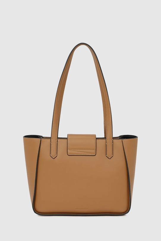 Δερμάτινη τσάντα Karl Lagerfeld A4W30066 καφέ AW25