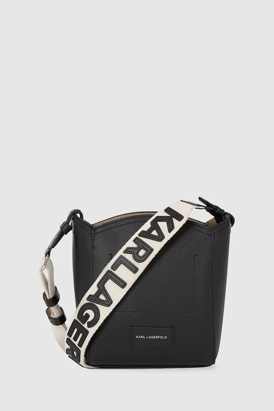 Δερμάτινη τσάντα Karl Lagerfeld A4W30067 μαύρο NC25