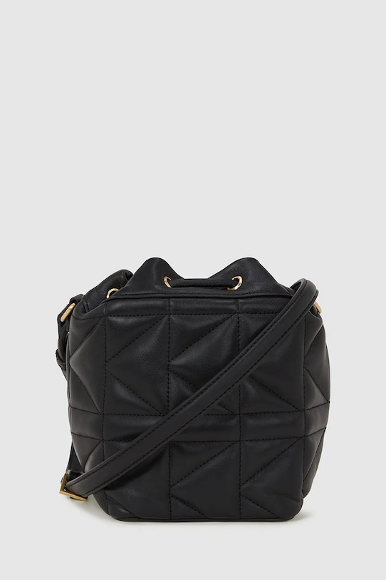 Δερμάτινη τσάντα Karl Lagerfeld A4W30088 μαύρο AW25