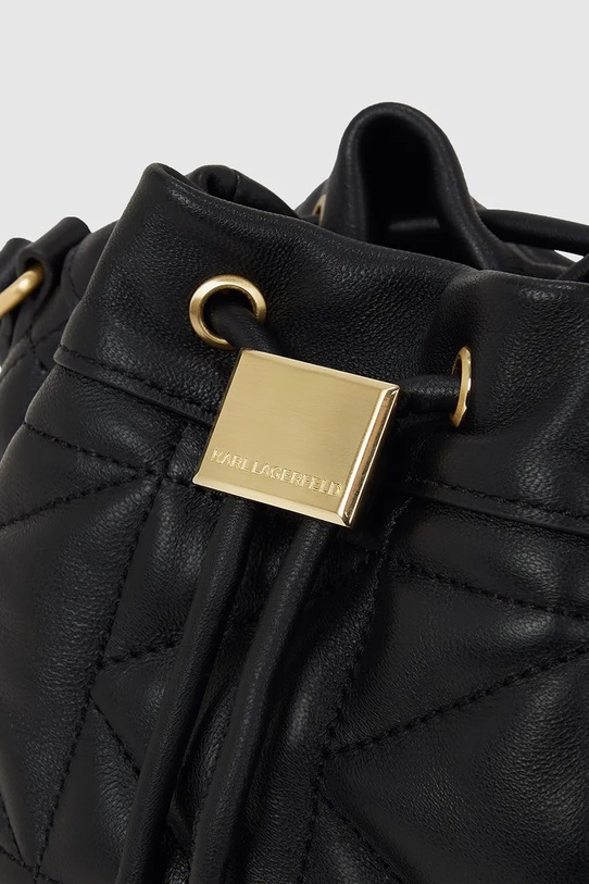 Αξεσουάρ Δερμάτινη τσάντα Karl Lagerfeld A4W30088 μαύρο